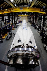 SpaceX Falcon 9 rocket preps for a cargo delivery to the International Space Station. Photo: SpaceX.